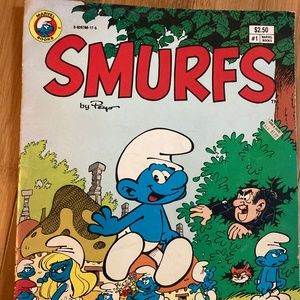 Two Smurfs books, vintage